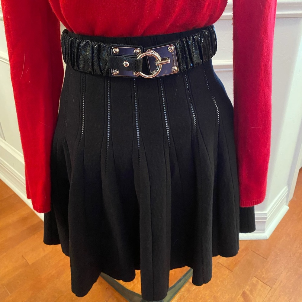 Saks 5th cute thick cotton- Feels like soft felt- skirt. Excellent condition.